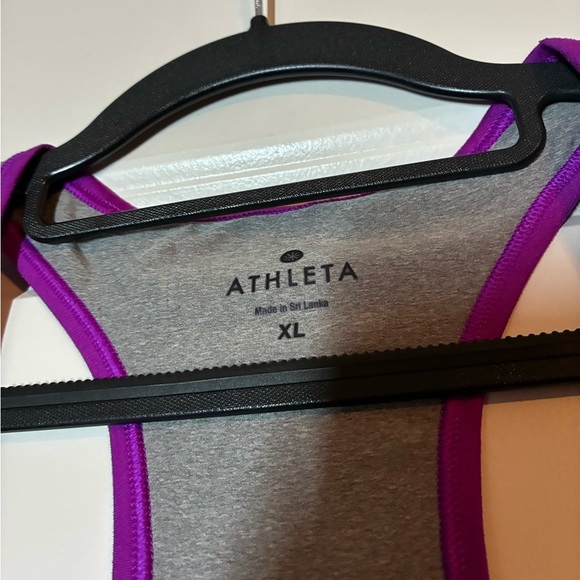 Athleta | ‘Chi’ Racerback Colorblock Tank in Vibrant Purple/Heather Gray Size XL - Picture 3 of 4